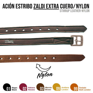 ACIÓN ESTRIBO ZALDI EXTRA CUERO/NYLON