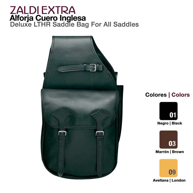 ALFORJA CUERO ZALDI EXTRA INGLESA