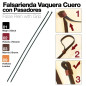 FALSARIENDA VAQUERA CUERO CON PASADORES