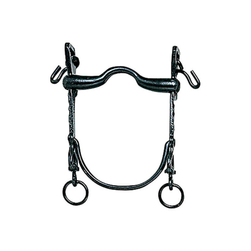 BOCADO VAQUERO B/CURVA MOVIBLE PAVONADO 12.5cm