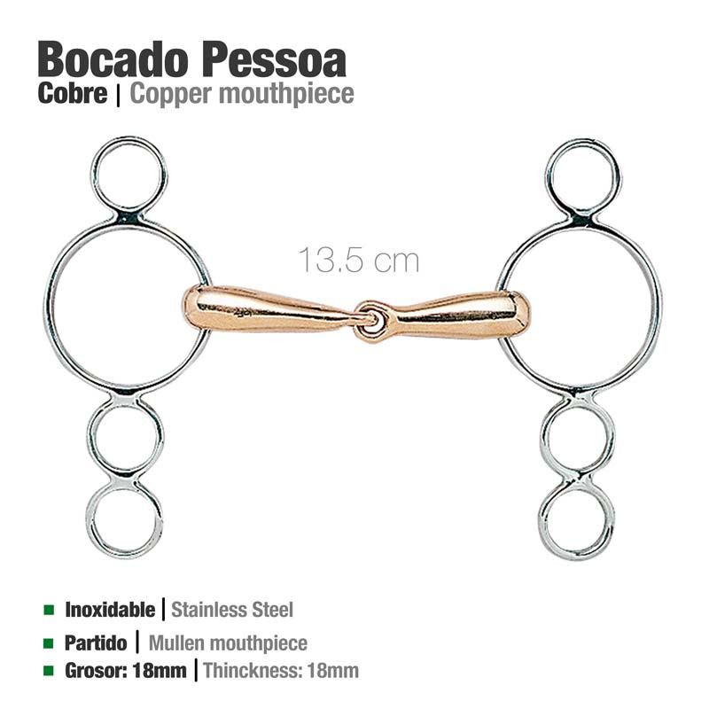 BOCADO PESSOA INOX COBRE 21926-U 12.5cm