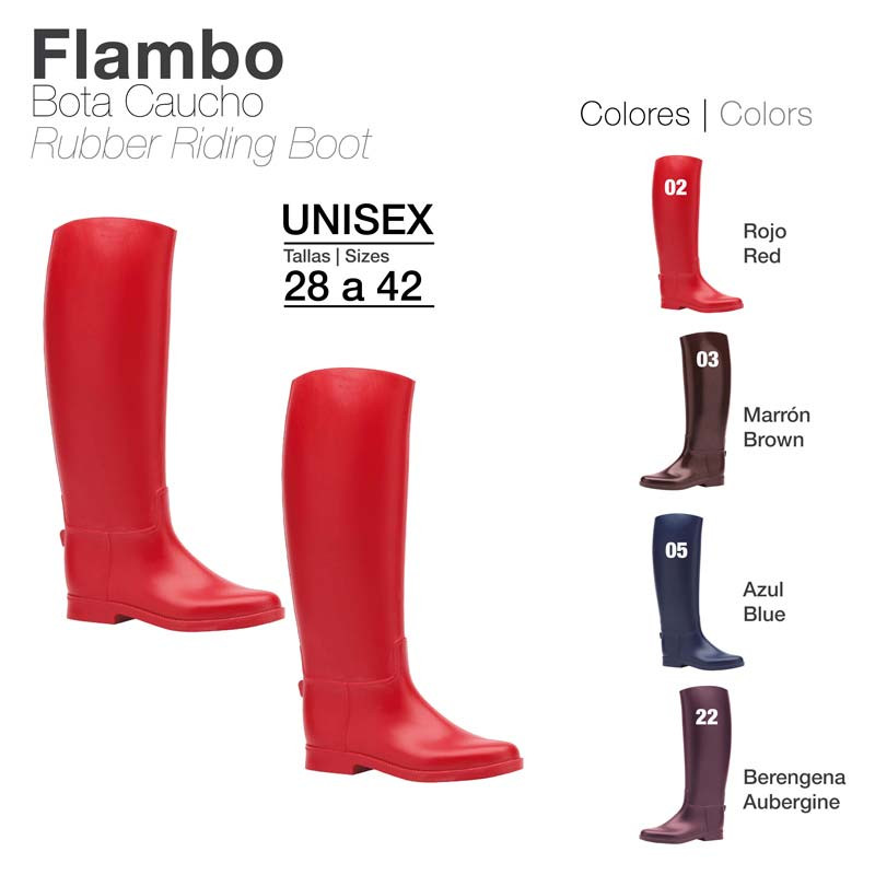 BOTA CAUCHO FLAMBO COLOR