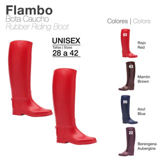 BOTA CAUCHO FLAMBO COLOR