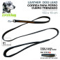 PERRO CORREA CUERO TRENZADO 150cm X 16mm DL010 NEGRO