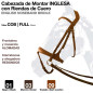 CABEZADA MONTAR INGLESA RIENDA CUERO