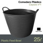 COMEDERO PLÁSTICO CAPAZO Nº1  25 litros NEGRO