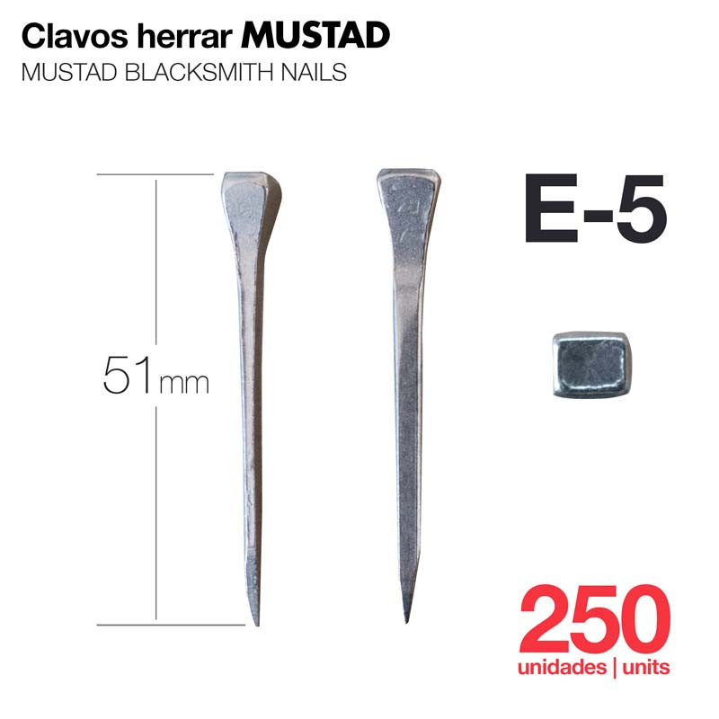 CLAVOS HERRAR MUSTAD 250uds E-5