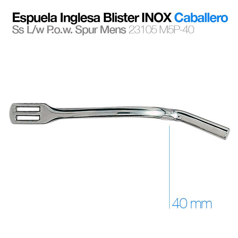 ESPUELA INGLESA BLISTER INOX CABALLERO 23105M5P-40