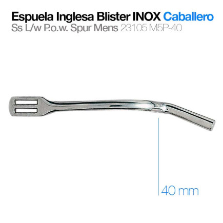 ESPUELA INGLESA BLISTER INOX CABALLERO 23105M5P-40
