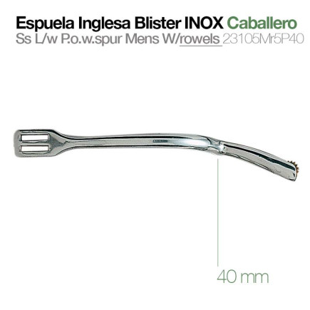 ESPUELA INGLESA BLISTER INOX CABALLERO 23105MR5P40