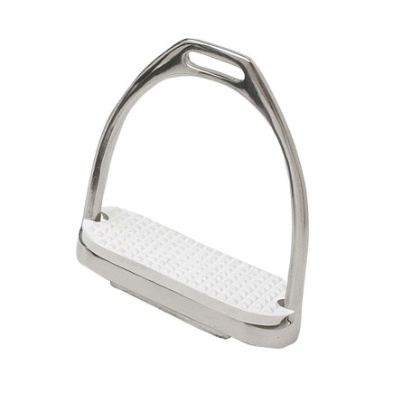 ESTRIBO INGLÉS INOX CON TACO A01-14A 12cm