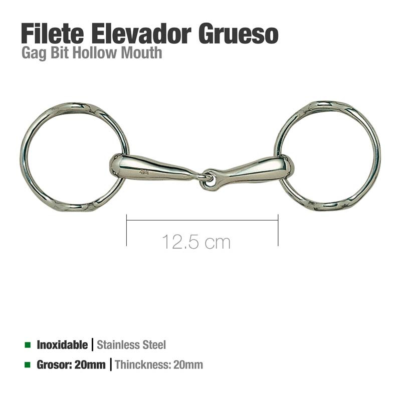 FILETE ELEVADOR INOX GRUESO 21907 12.5cm