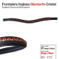 FRONTALERA INGLESA DIAMANTE CRISTAL ROJO NEGRO