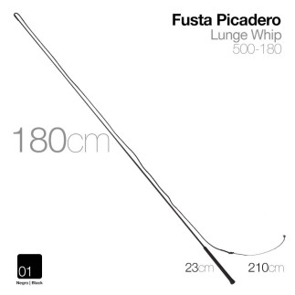 FUSTA PICADERO 500-180 NEGRO 180cm