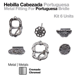 HEBILLA CABEZADA PORTUGUESA CROMADO JUEGO