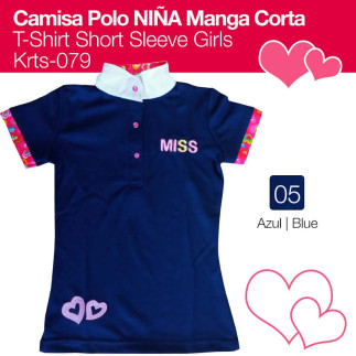 CAMISA POLO NIÑA MANGA CORTA KRTS-079
