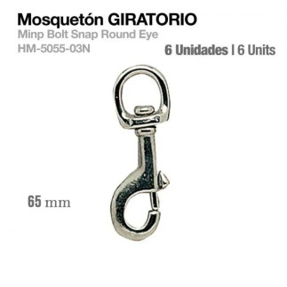 MOSQUETÓN GIRATORIO HM-5055-03N 6uds