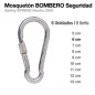 MOSQUETÓN BOMBERO SEGURIDAD 2451 6uds
