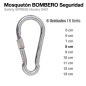 MOSQUETÓN BOMBERO SEGURIDAD 2451 6uds