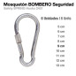 MOSQUETÓN BOMBERO SEGURIDAD 2451 6uds