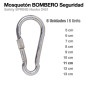 MOSQUETÓN BOMBERO SEGURIDAD 2451 6uds
