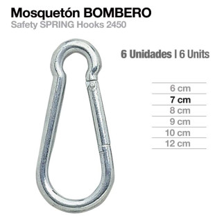 MOSQUETÓN BOMBERO 2450 6uds