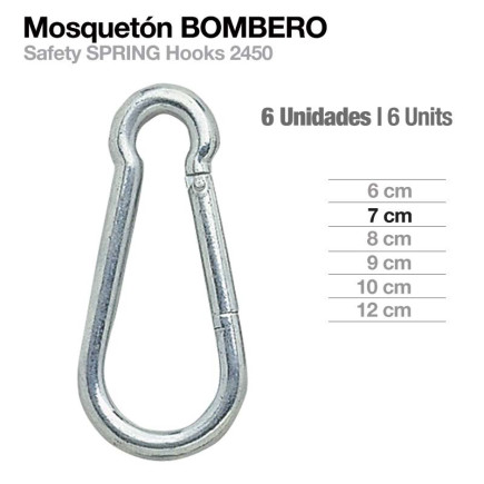 MOSQUETÓN BOMBERO 2450 6uds