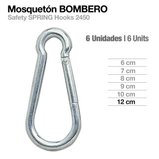 MOSQUETÓN BOMBERO 2450 6uds