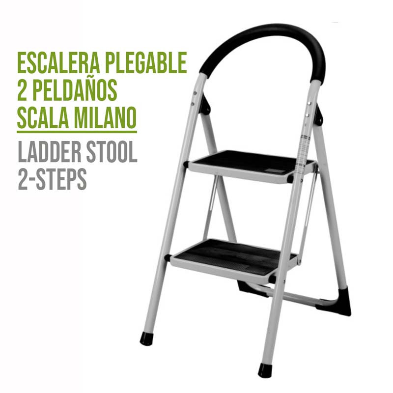 ESCALERA PLEGABLE 2 PELDAÑOS SCALA MILANO