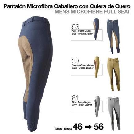 PANTALÓN MICROFIBRA/CUERO CABALLERO