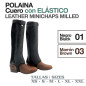 POLAINA CUERO C/ELÁSTICO