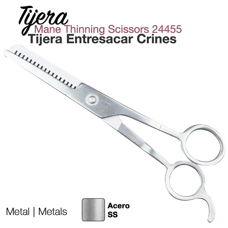 TIJERA ENTRESACAR CRINES INOX  24455