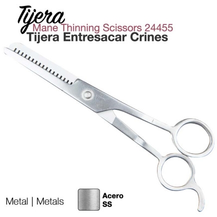 TIJERA ENTRESACAR CRINES INOX  24455