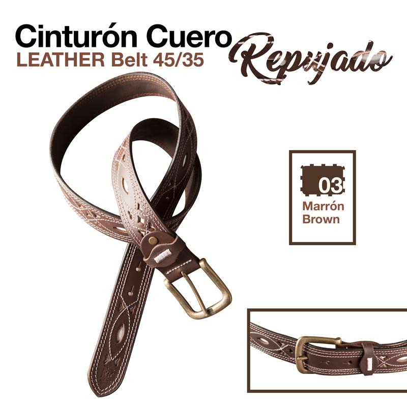 CINTURÓN CUERO REPUJADO 45/35