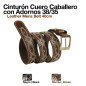 CINTURÓN CUERO CABALLERO C/ADORNOS 38/35