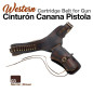 CINTURÓN CANANA PISTOLA WESTERN MARRÓN