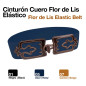 CINTURÓN FLOR DE LIS ELÁSTICO 80/70