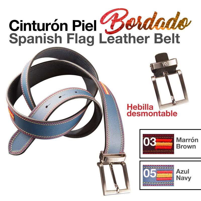 CINTURÓN PIEL BORDADO 1510/35