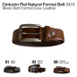 CINTURÓN PIEL NATURAL FORMAL BELT 3474