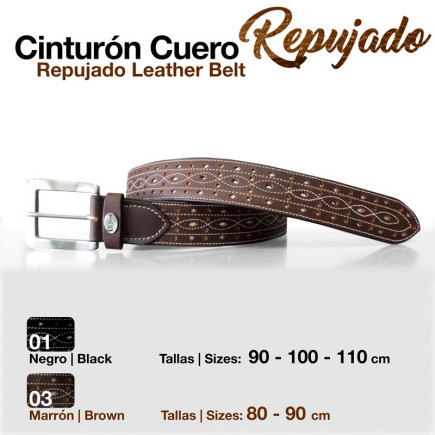 CINTURÓN CUERO REPUJADO
