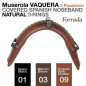 MUSEROLA VAQUERA 3 PASADORES FORRADA
