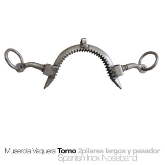 MUSEROLA VAQUERA TORNO PILARES LARGOS INOX