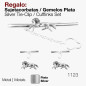 REGALO SUJETACORBATAS/GEMELOS PLATA 1123