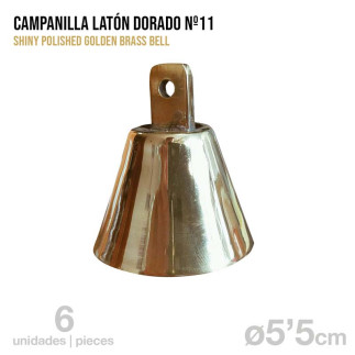 CAMPANILLA LATÓN DORADO Nº11 6 unidades