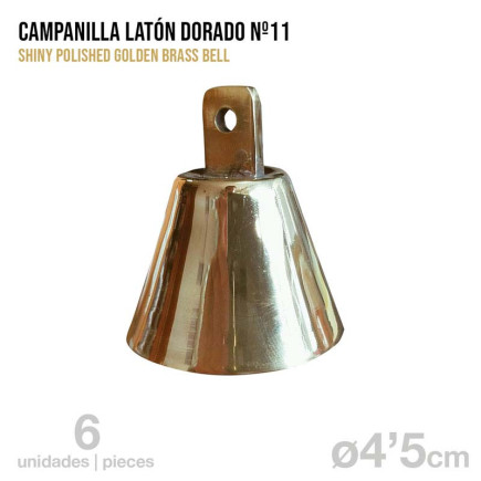 CAMPANILLA LATÓN DORADO Nº11 6 unidades