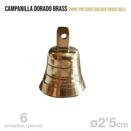 CAMPANILLA DORADO BRASS 6 unidades