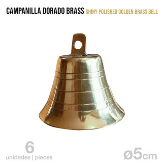 CAMPANILLA DORADO BRASS 6 unidades