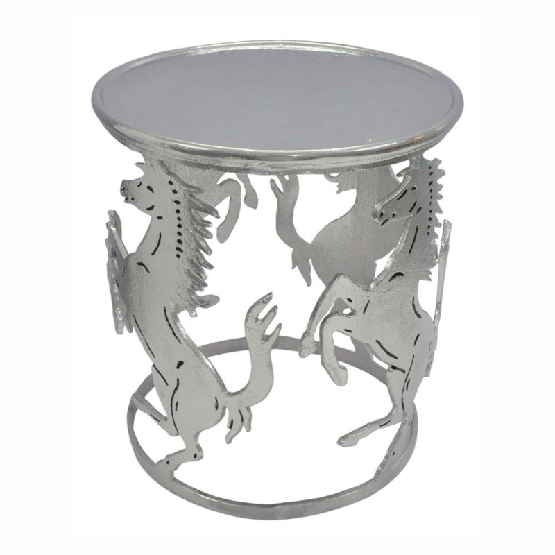 REGALO MESA AUXILIAR DECORACION CABALLOS 38x38x41
