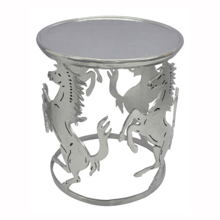 REGALO MESA AUXILIAR DECORACION CABALLOS 38x38x41