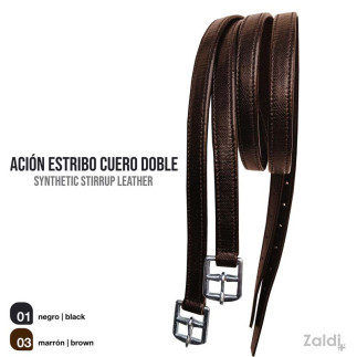 ACIÓN ESTRIBO CUERO DOBLE AZS-24